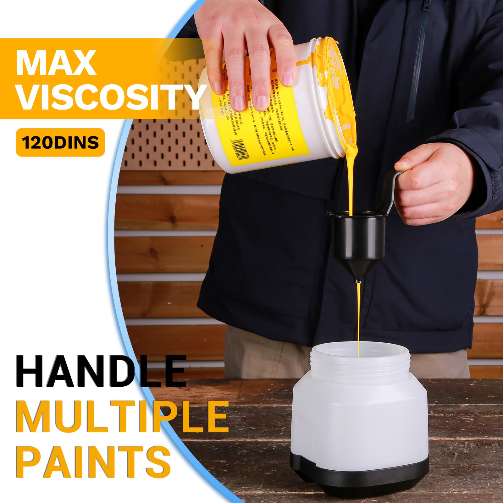 DEKOPRO Pulverizador de pintura inalámbrico, 20 V con batería/800 W pistola de pulverización sin escobillas con cable, libertad de energía 2 en 1, ideal para vallas, paredes, cobertizos, tratamiento