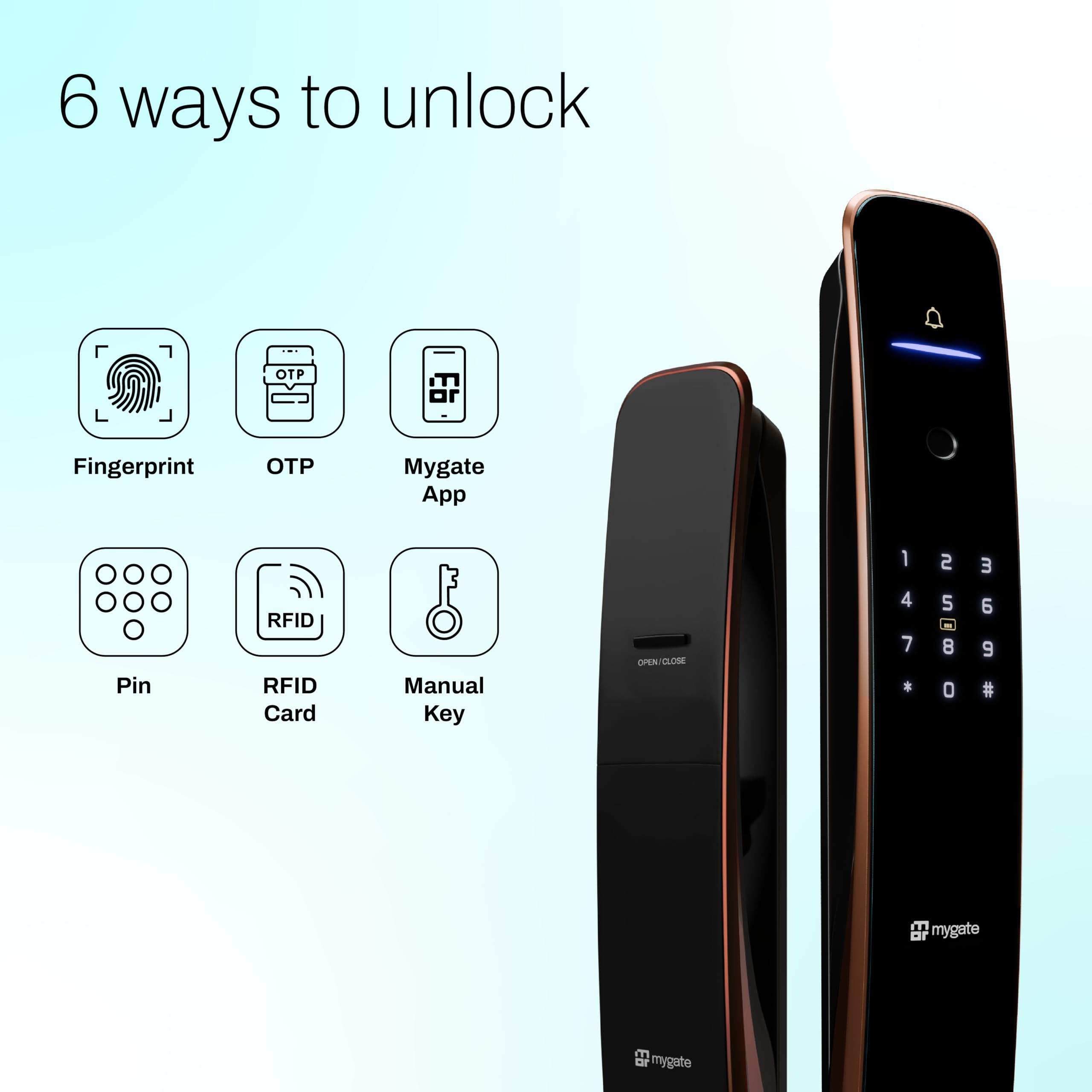 Mygate Smart Lock Pro 2 - WiFi & Biometric Security -4