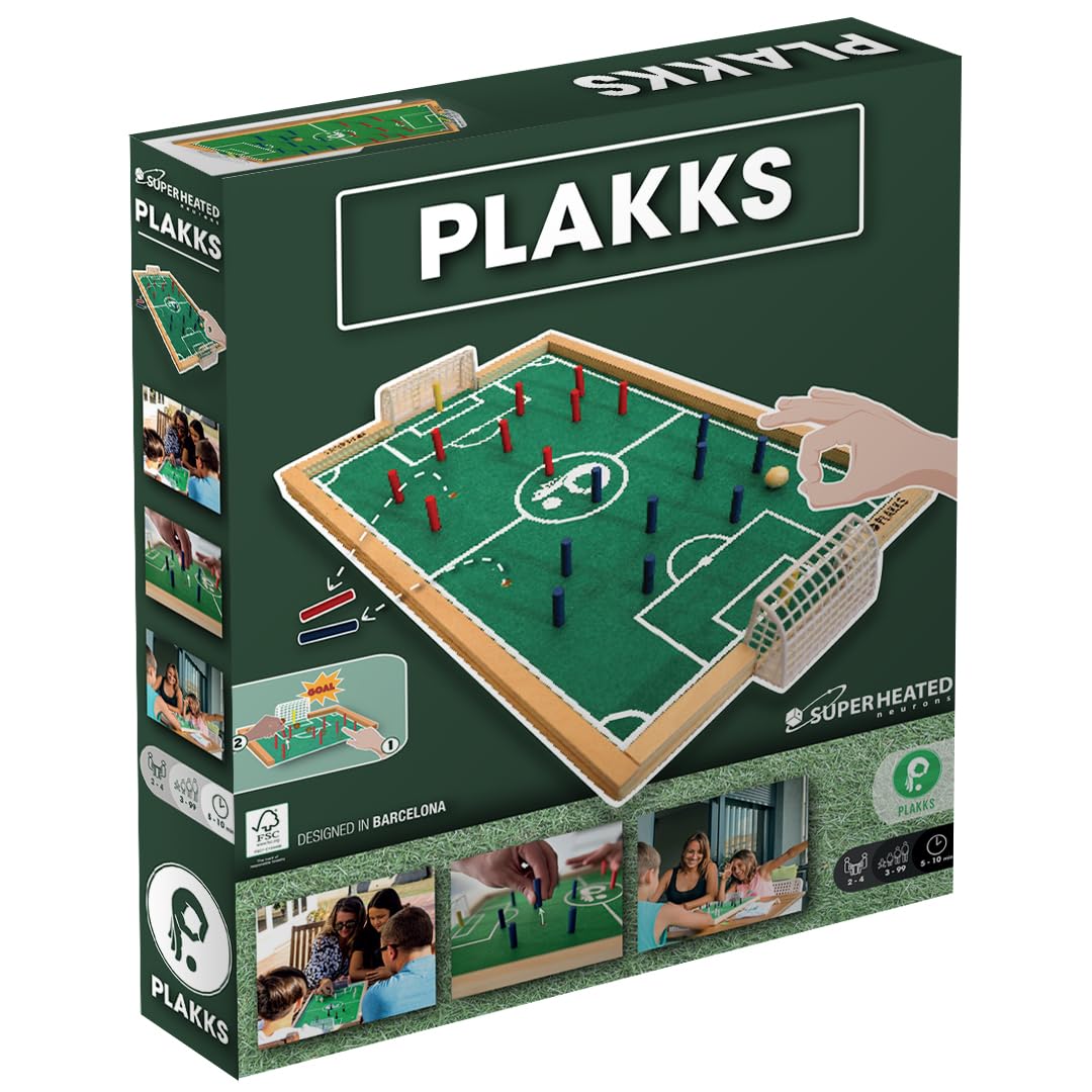 SuperHeated Neurons Plakks | 2 Players | Official Version | English, French and Arabic Language | Family Game For Ages 3+ | Board Game - Flicking Game | Original - Made In China