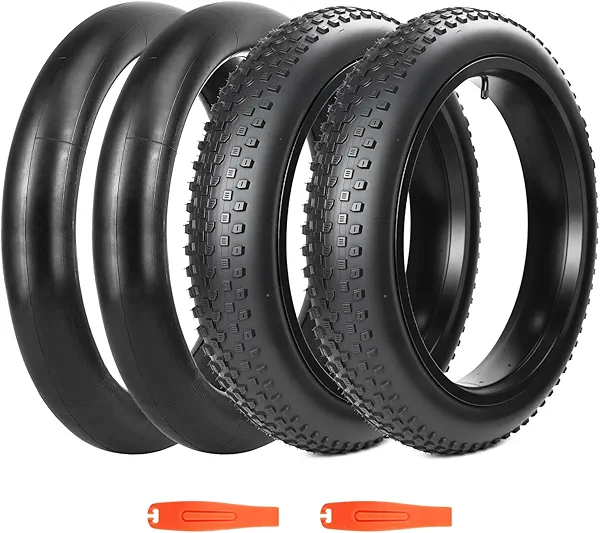 BALINGE 20x3.0(76-406) Electric Bike Tire 20 x 3 Fat eBike Tires 20 x 3 Bike Tires Heavy Duty High-Performance Wear-Resistant E-Bike Mountain Snow 20x3 Bicycle Tires,1/2 Tires 1/2 Tubes/ 2 Levers