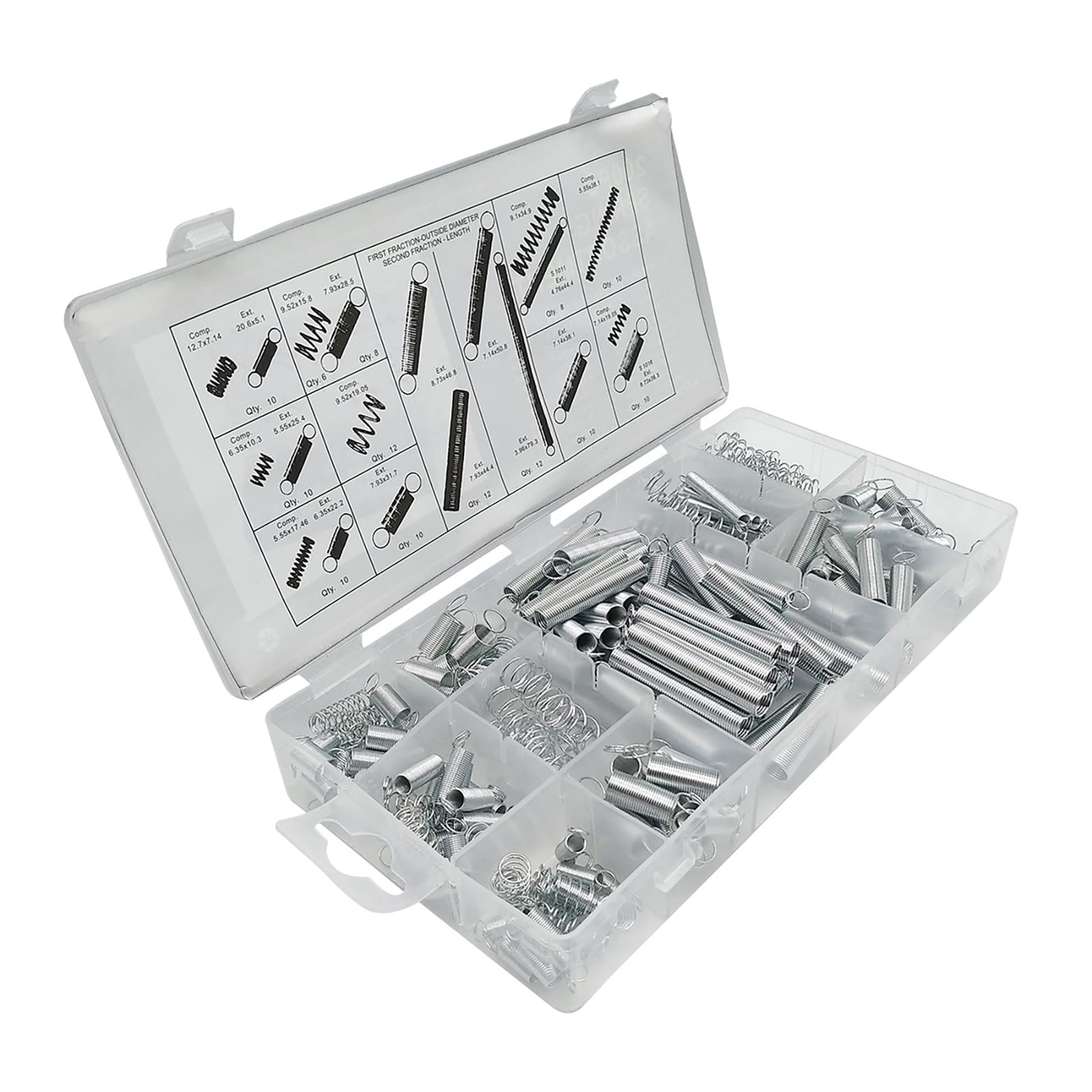 200pcs Spring Selection for Enthusiasts Assortment Compression Set Replacement Compression Assortment