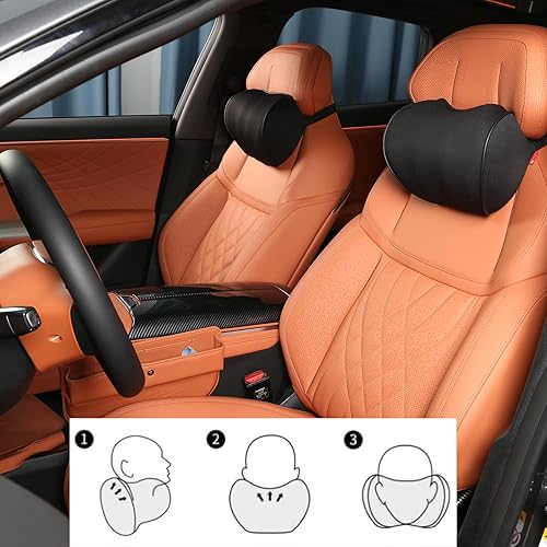 Miniatura 3 de Almohada para reposacabezas de asiento de automóvil, almohada para reposacabezas de automóvil para conducir, 100% espuma viscoelástica y almohada