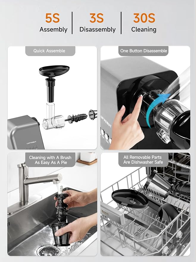 Extractor de Jugos Prensado en Frío 250W Modo Suave/Duro Fun miniatura 8