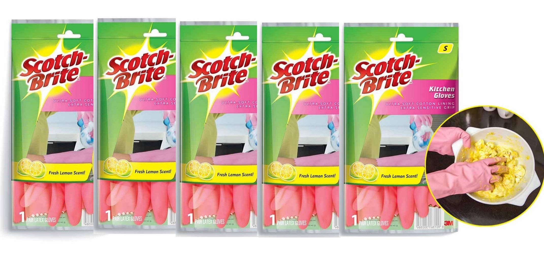 Scotch-Brite Kitchen Gloves Small- Pack of 5 pairs (B08CBKQXG7) Amazon Price History, Amazon Price Tracker