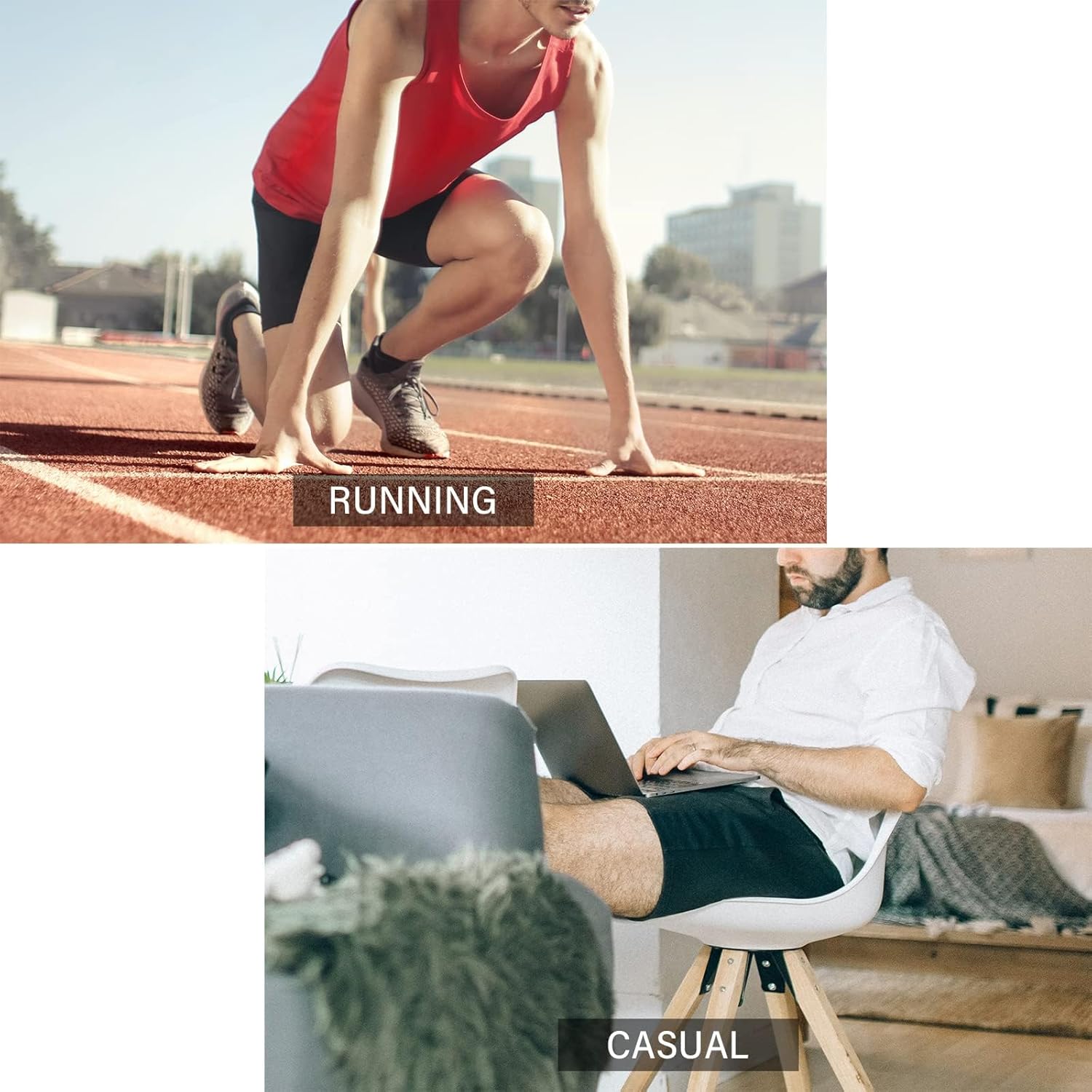 AMY COULEE Mens Sweat Shorts Cotton 3 inch Training Workout Gym Shorts Casual Running Shorts with Pockets - Image 2