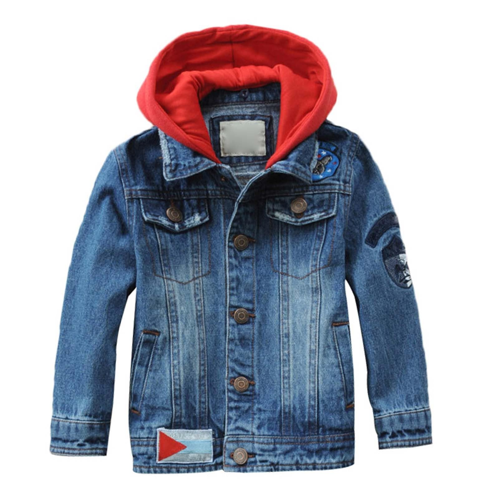 Giubbotto Bomber da Ragazzo Giubbotto da All'aperto Giacca Cerniera Giacca con Cappuccio Cappotto Moda Abbigliamento Bambini Giubbino con Tasche Leggera Traspirante Campeggio Abbigliamento 1-7 Anni