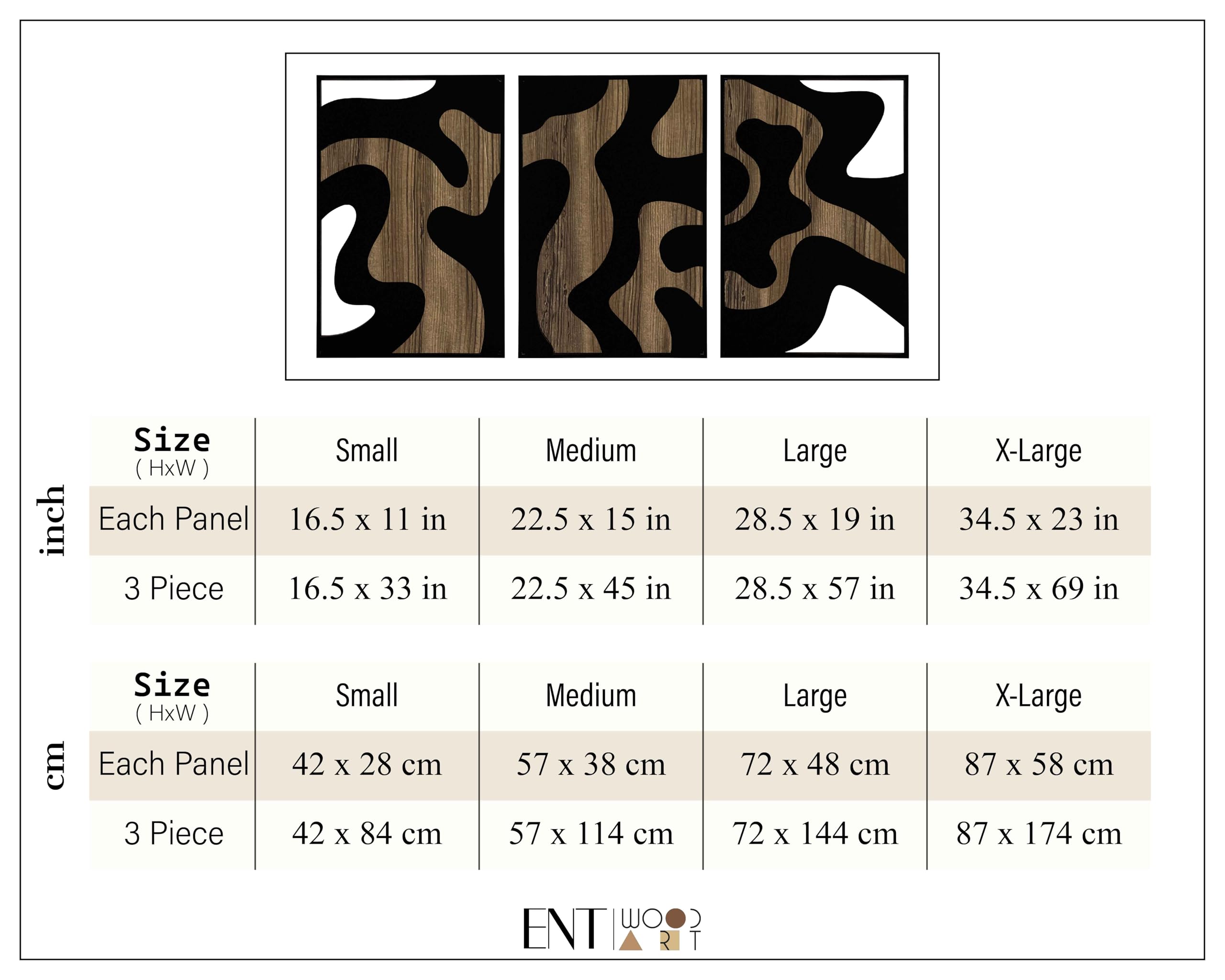Wandkunst, neutral, strukturiertes Holz, abstrakt, organisch, groß, Wanddekoration, moderne Erdtöne, Designer-Akzente, Geschenk für Wohnzimmer und Schlafzimmer, 3 Stück