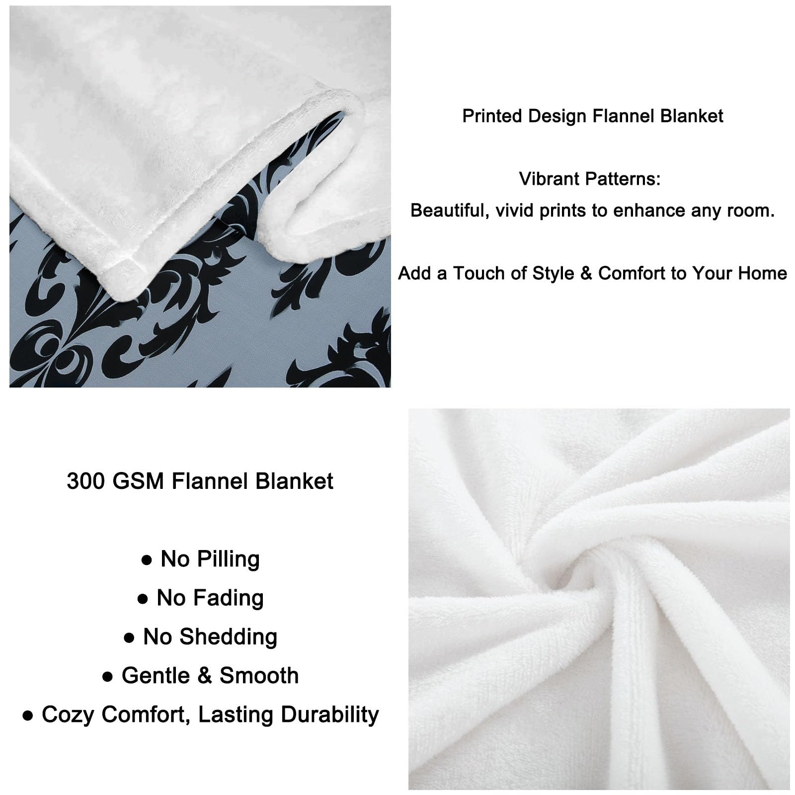 Genérico Manta de Franela de Forro Polar para Niños y Adultos 220 x 240 cm, Mantas para Sofa Estampado Encantador Elegante Encantador - Manta Gris Claro Suave Cálida Transpirable Ligera