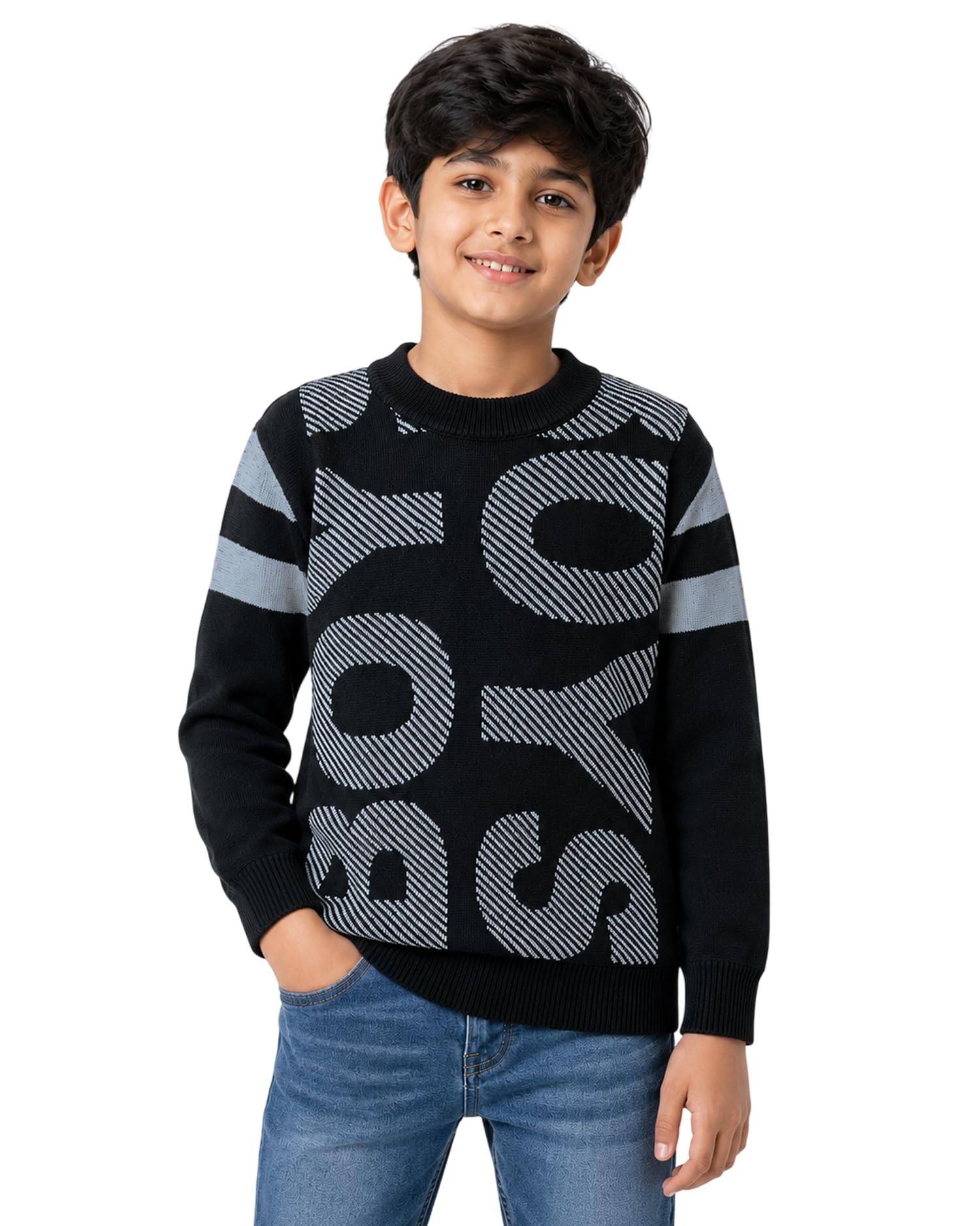 Kuchipoo Boys' Winter Wear Knitted Sweater | Full Sleeves Warm Pullover | Casual & Stylish Kids' Jumper-picture-30