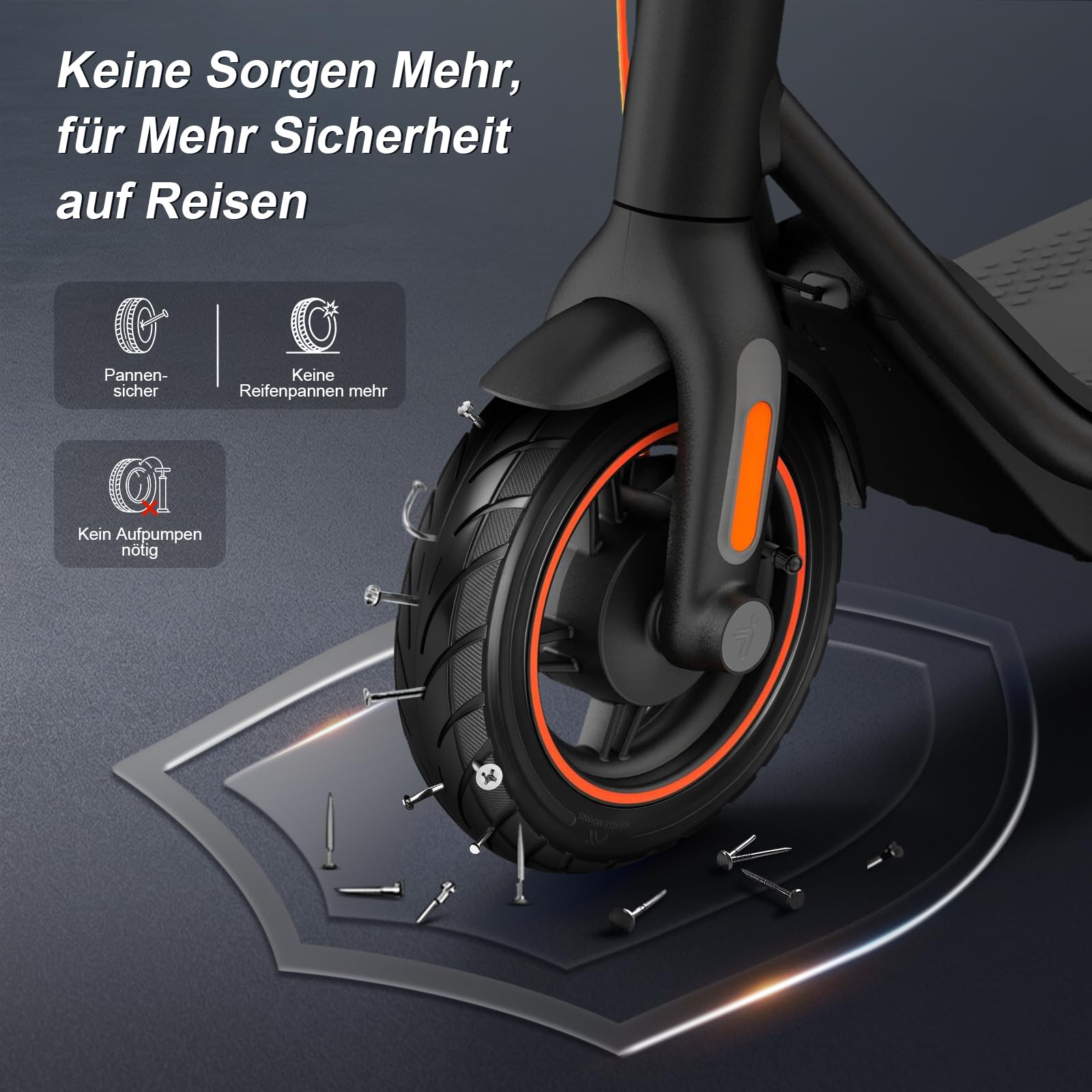 10x2,125 Vollreifen 250x54 Solide Reifen für Xiaomi 4/4 Pro(gen1)/4Lite(gen2)/Ninebot F40D 2/D38D Elektroroller Vollgummireifen Ersatzräder Wabenreifen Anti-Rutsch Pannensicher (1 Stück)