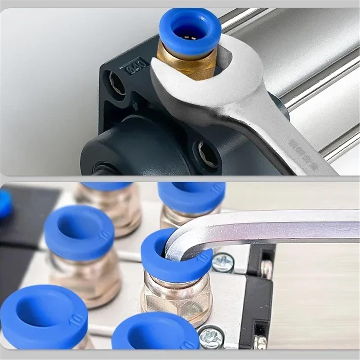 50pcs PC 1/8" 1/4" 3/8" 1/2" BSPT Male 8mm OD Tube Straight Pneumatic Fitting Push to Connect Quick release(8MM OD TUBE_M6)