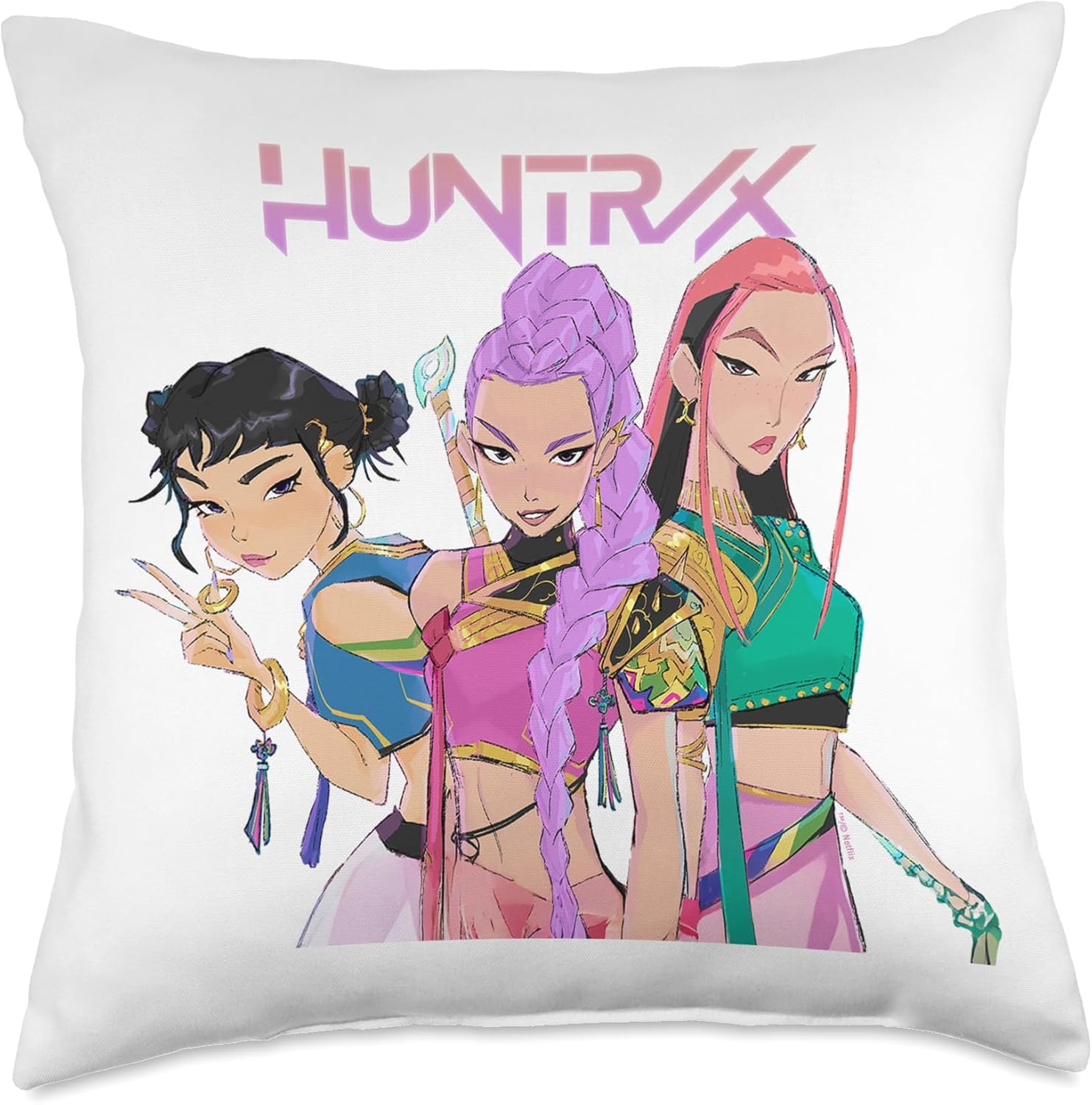 Kpop Demon Hunters HUNTR/X Officially Licensed Throw Pillow