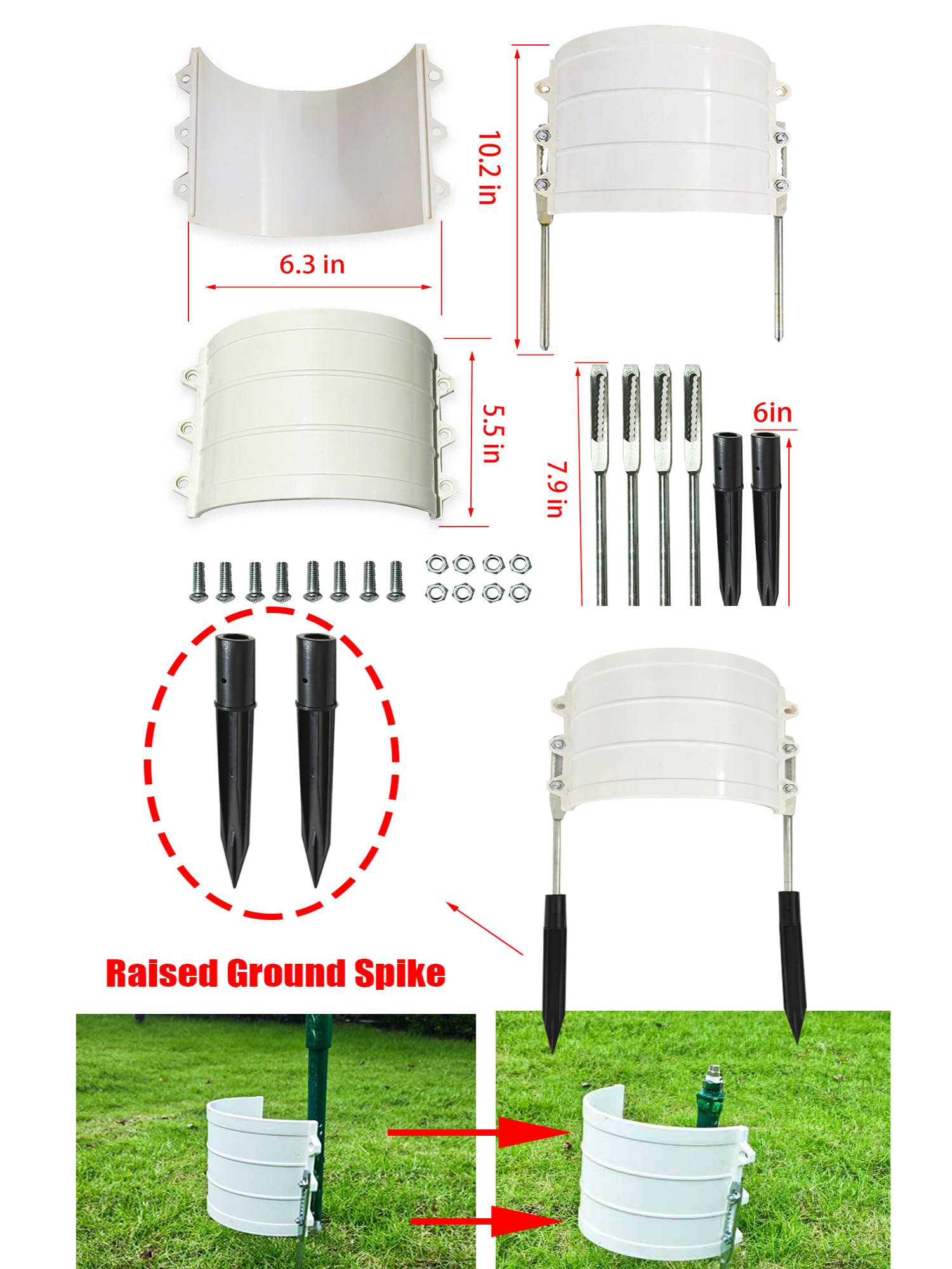 5 protectores de aspersores, protector contra salpicaduras de aspersor blanco, protector contra salpicaduras, protector contra salpicaduras, protectores de cubierta de cabezal de aspersor para césped,