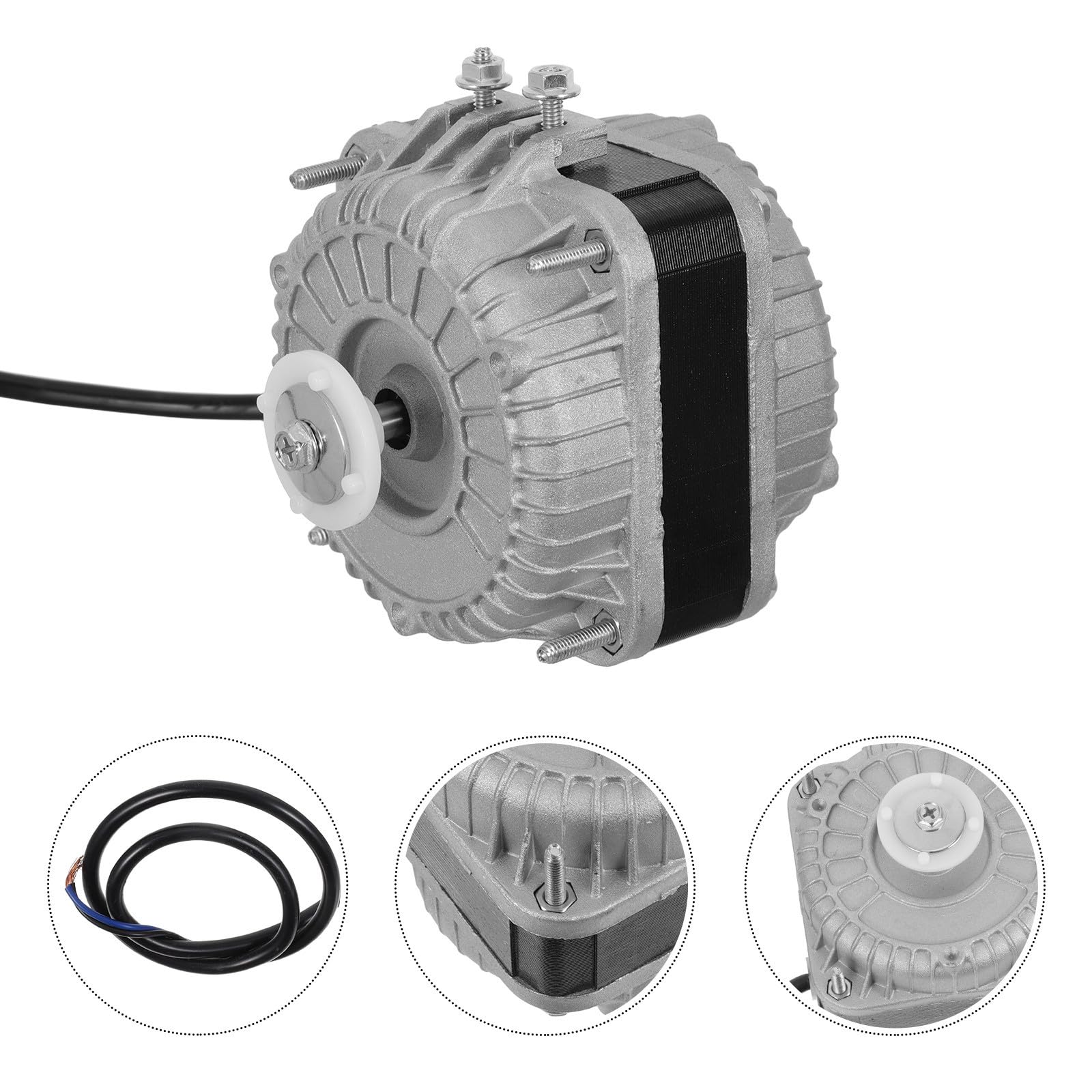 Homoyoyo Hochgeschwindigkeits Kondensatorlüftermotor Yzf10 20 für Gefrierschränke und Kondensatoren 33 W Metallmotor mit 1380 U/min 220 V für Gewerbliche Kühlgeräte und Arbeitsbereiche