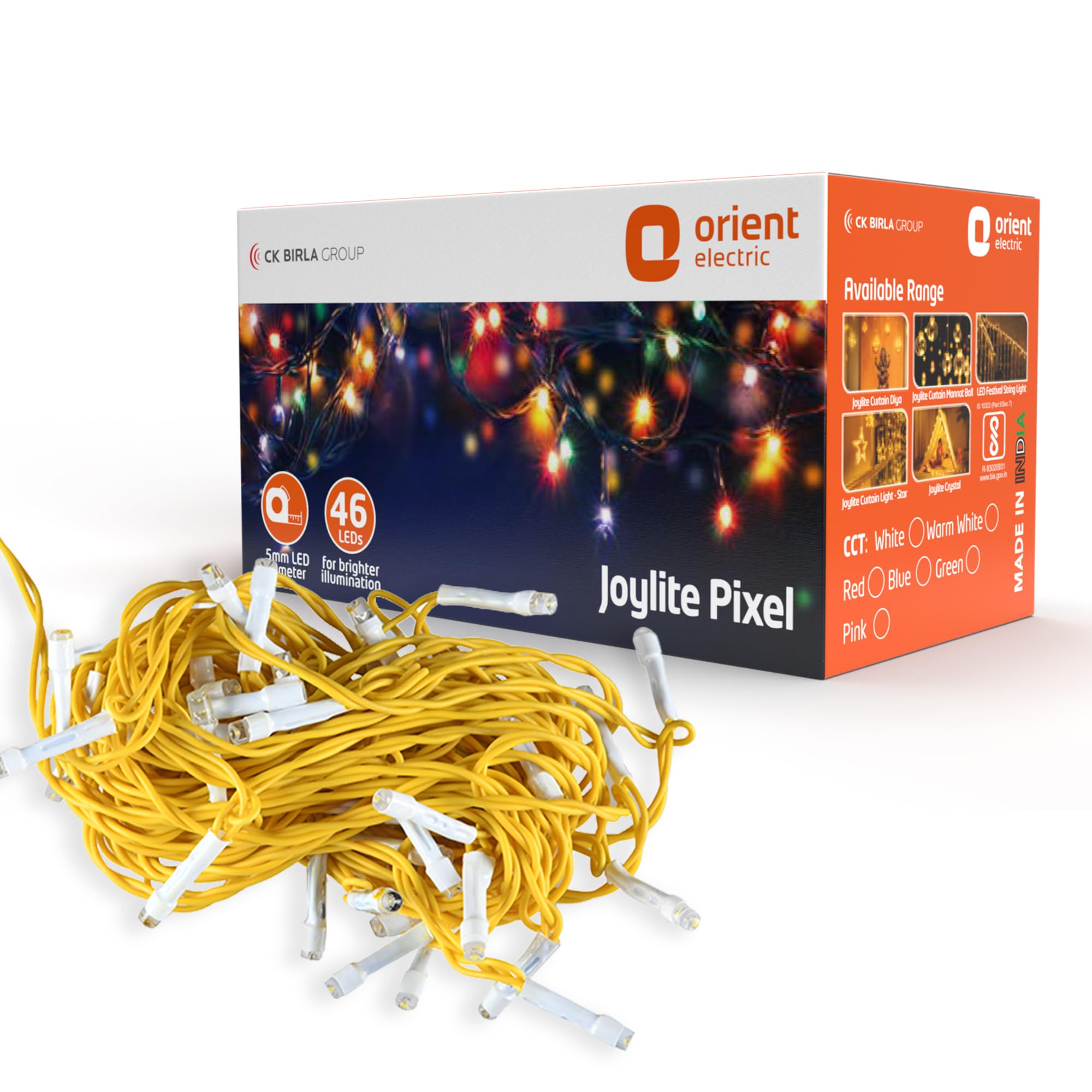 Orient Joylite LED Pixel Strip Light for Home Decoration | Direct Plug-in | 46 LEDs | Pack of 1 (10 Meter, Pixel Warm White)-image-39