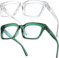 Vista 9 de IBOANN Gafas de luz azul de gran tamaño para mujer, gafas de moda funky con aspecto preppy, reducen la fatiga de la pantalla, gafas de computadora