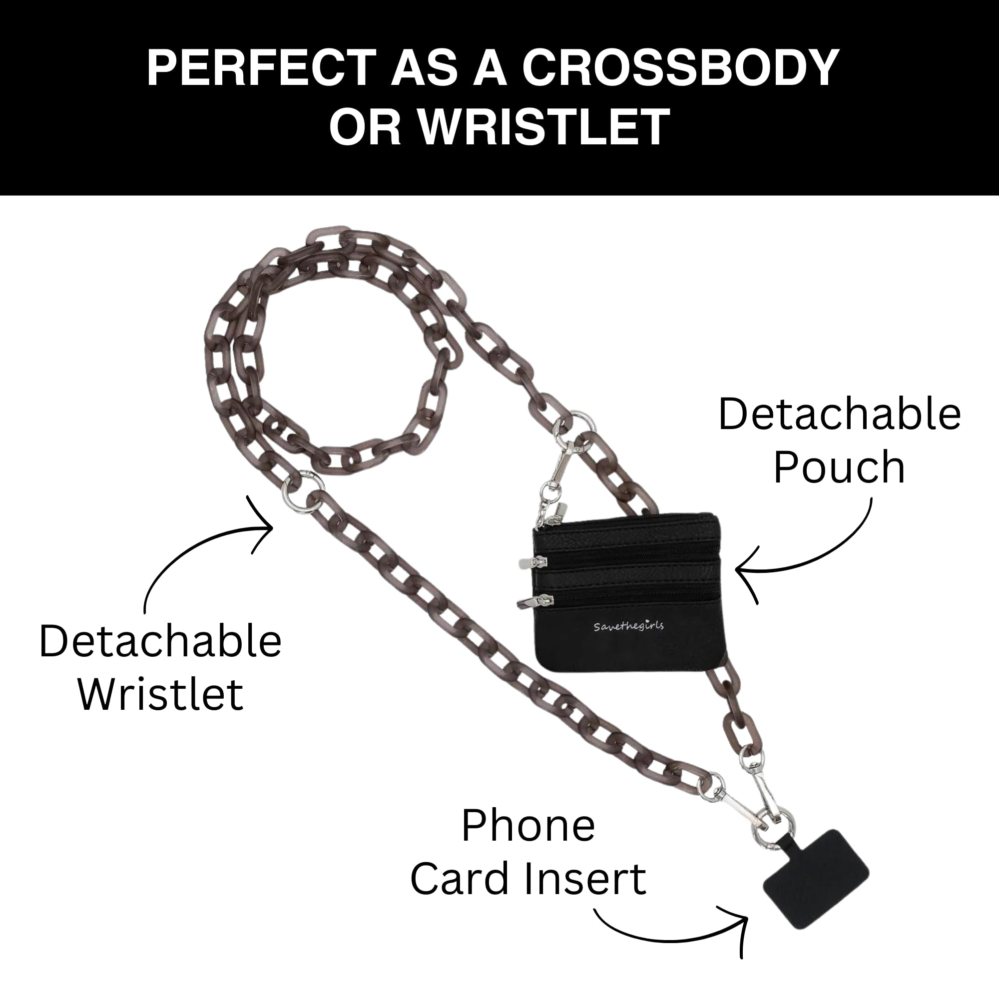 Aazon.co: Save The Girls Active Single Rope Clip And Go Phone Strap