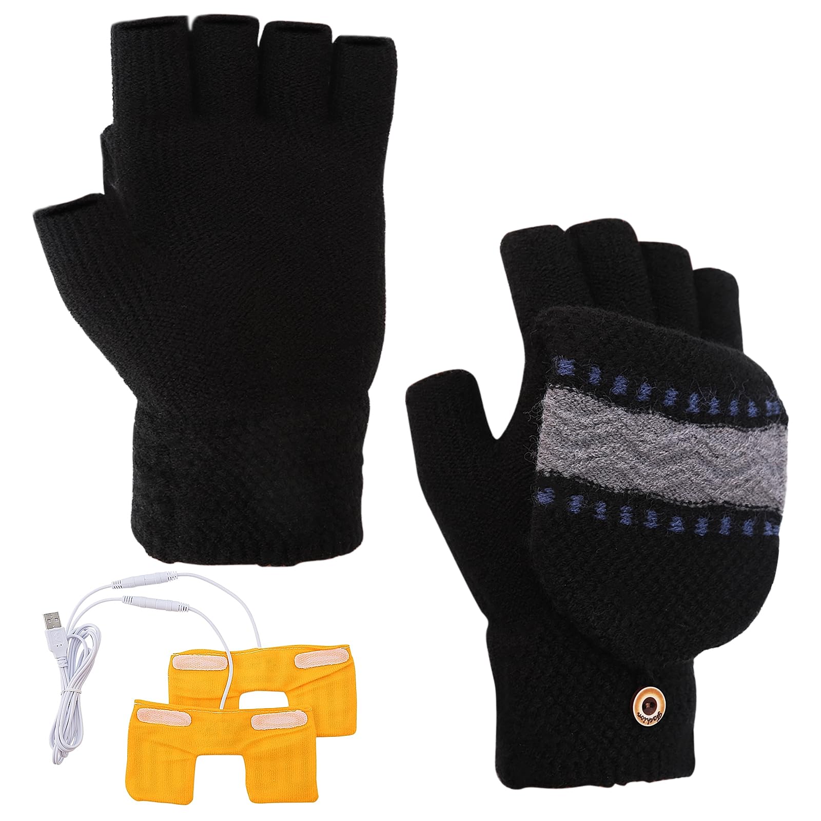 Heated Gloves For Arthritis Hands USB Heated Gloves Fingerless