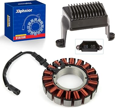 JBphxior Stator and Voltage Regula Fit for Harley Davidson Road King 06-08,Road Glide 06-08 Street Glide 06-08, Electra Glide 06-08,OEM 29987-06
