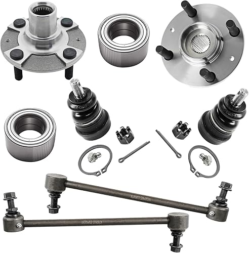 Miniatura 435 de Detroit Axle - Kit de cubos de rodamiento de rueda delantera de 6 piezas para Dodge Dart 2013-2016, Chrysler 200 2015-2017, 2 cojinetes de rueda