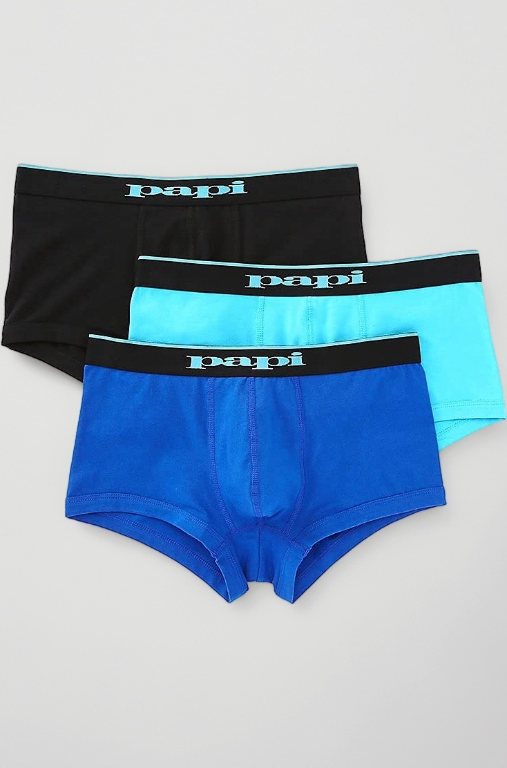 Men's Stylish Brazilian Solid and Print Trunks (3-Pack of Men's Underwear)