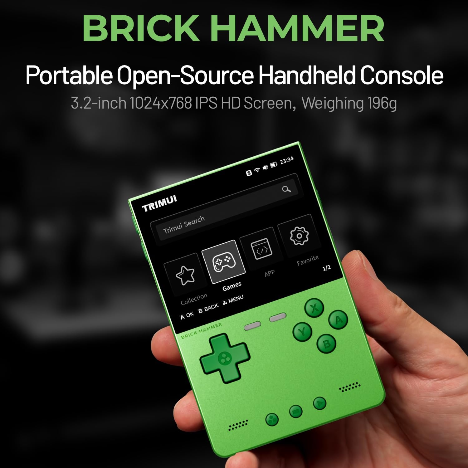Amazon | Trimui Brick Hammer ゲーム機 3.2インチ IPSスクリーン
