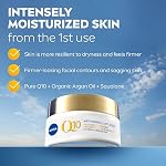Crème de jour NIVEA Q10 Power Anti-rides, Crème raffermissante anti-rides, Q10 et huile d'argan, Hydratant pour le visage pour peau sèche à très sèche, Réduit visiblement l'apparence des rides, 50 mL