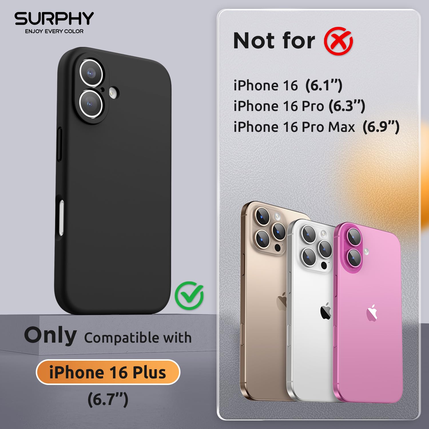 SURPHY Magnetic Design for iPhone 16 Plus Case - Image 2