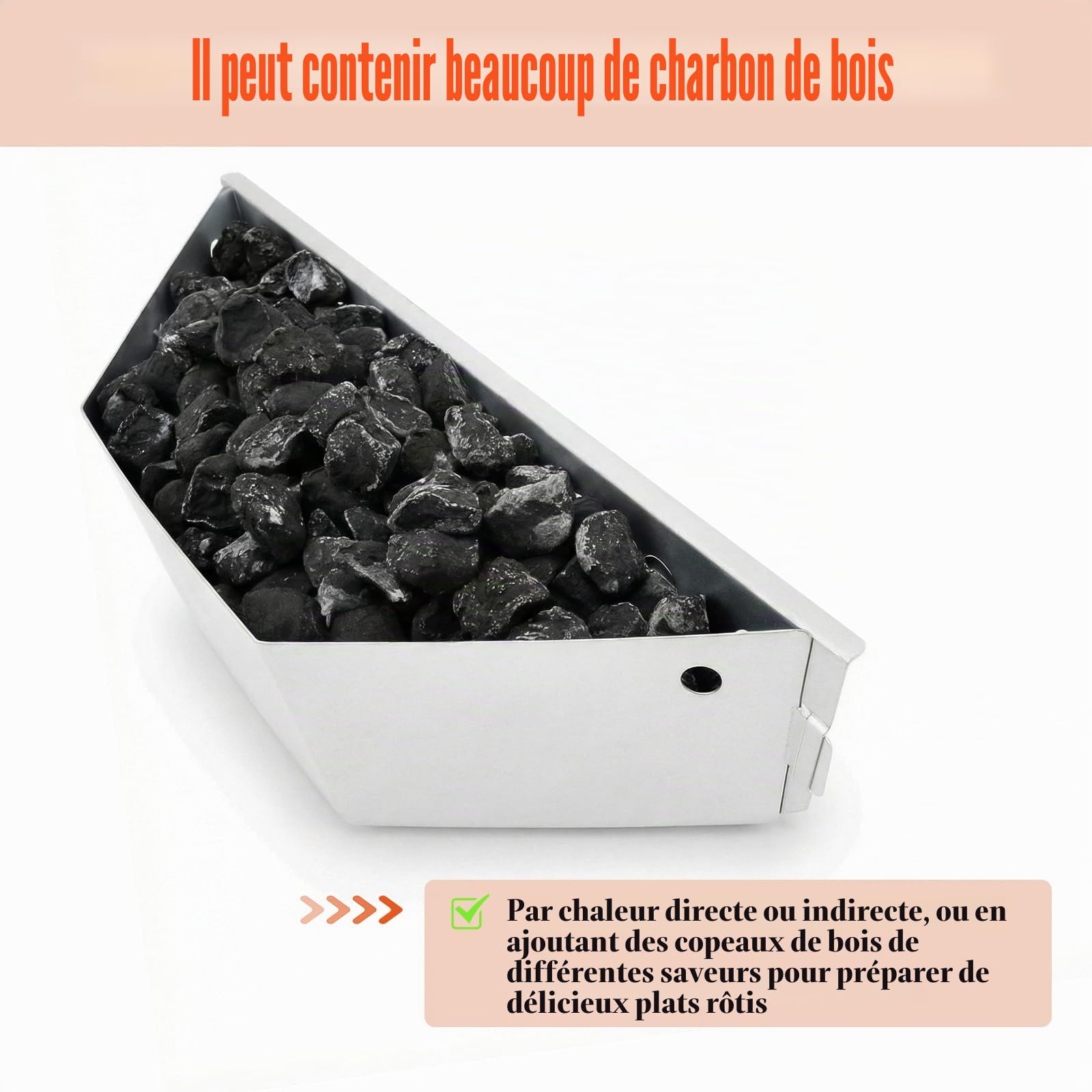 Lot de 2 paniers à charbon pour barbecue Weber - Pour bouilloire de 47/57/67 cm, série One-Touch et Master-Touch, convient également à d'autres barbecues à charbon