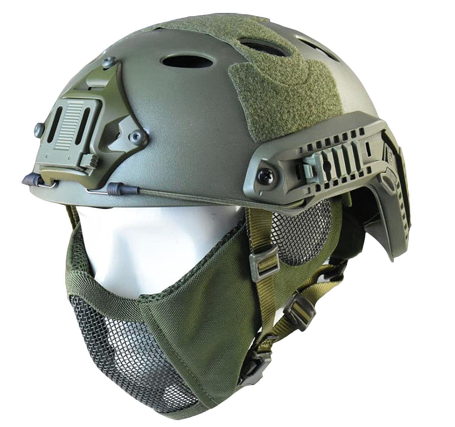 Buy Foldable Half Face Airsoft Mesh with Ear Protection and Airsoft