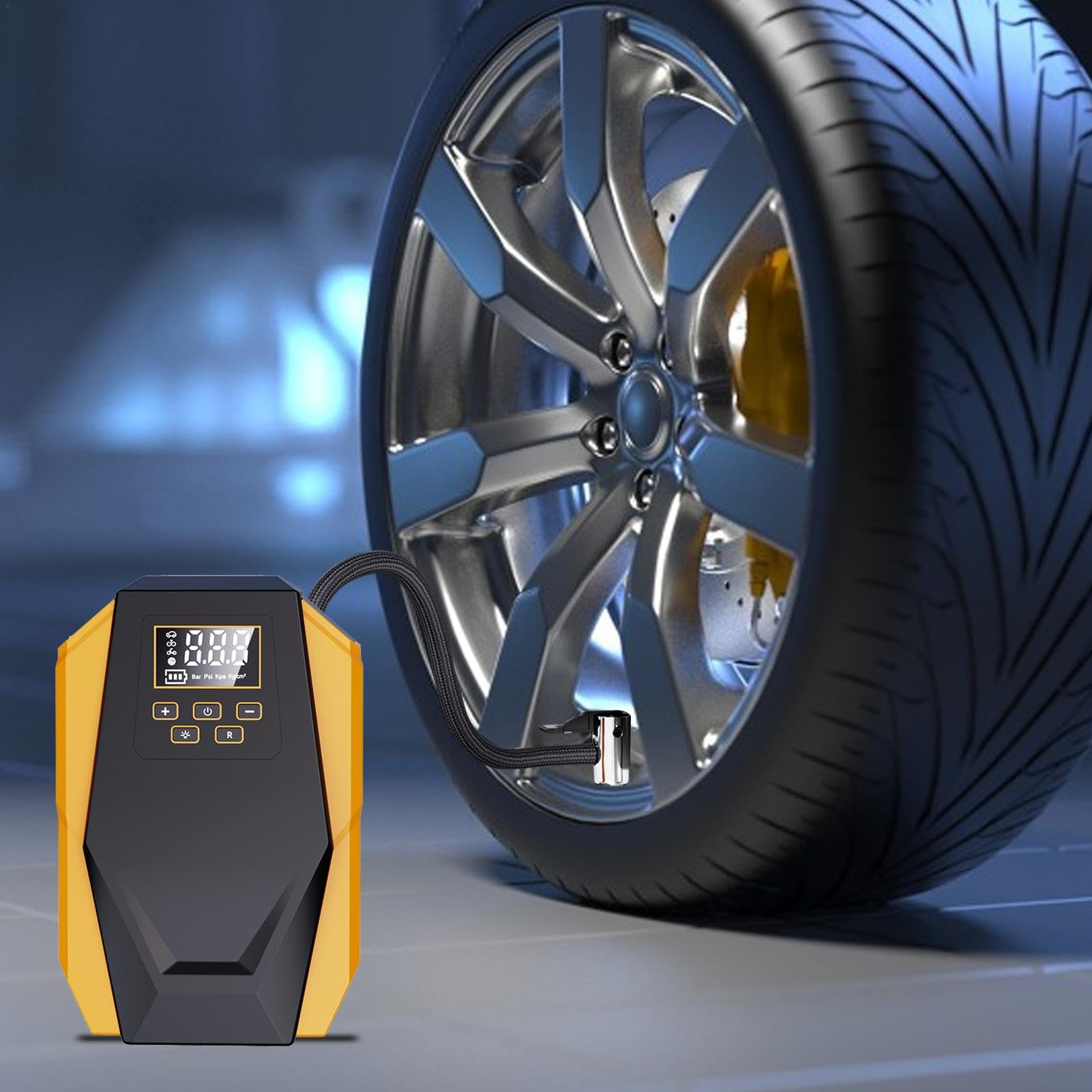 Gonfiatore Di Pneumatici Automobilistici con Spegnimento Automatico