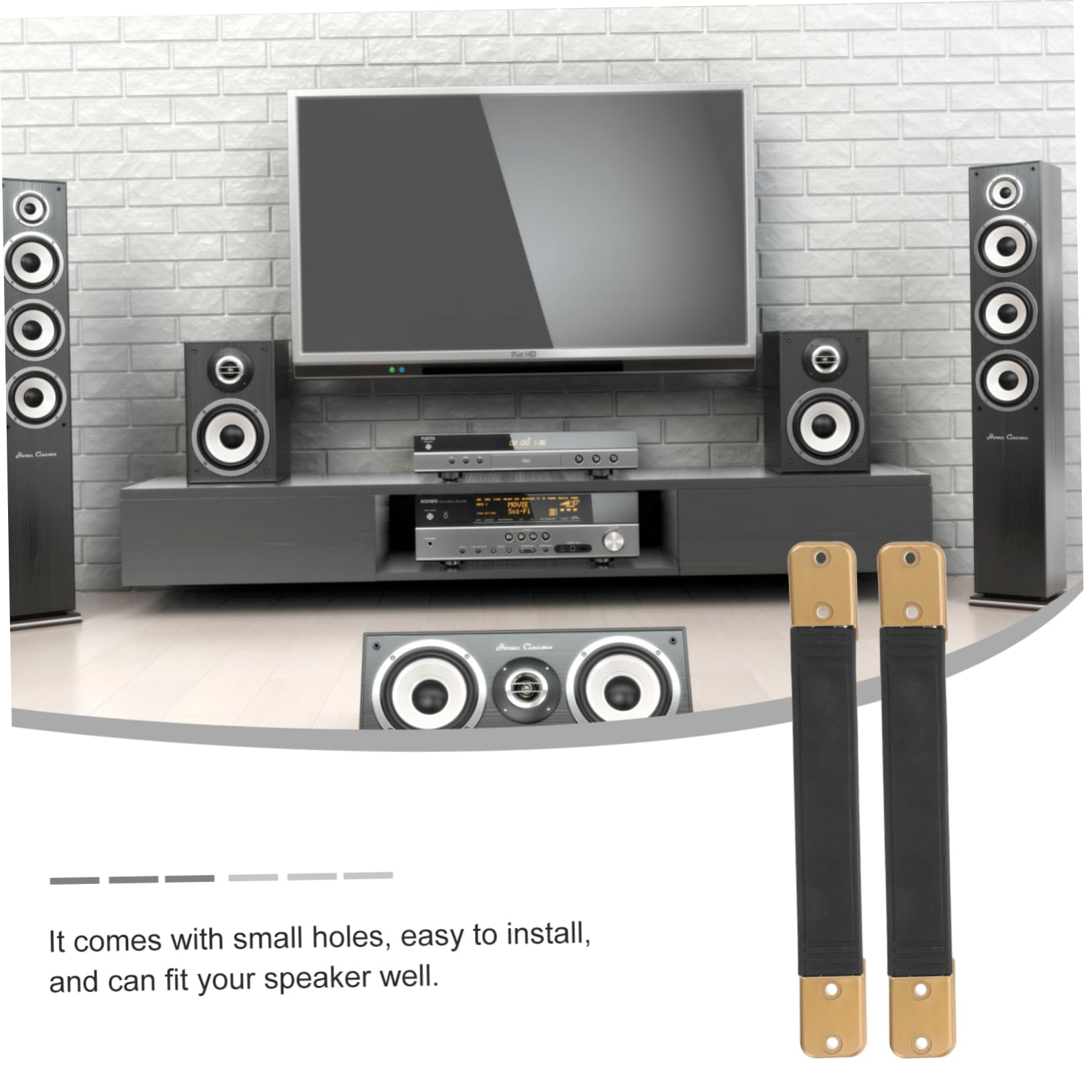 HANABASS 2pcs Speaker Handle Strap Artificial Replacement for Amplifier and Speaker Easy to Install for Cabinet and Musical Instrument Boxes