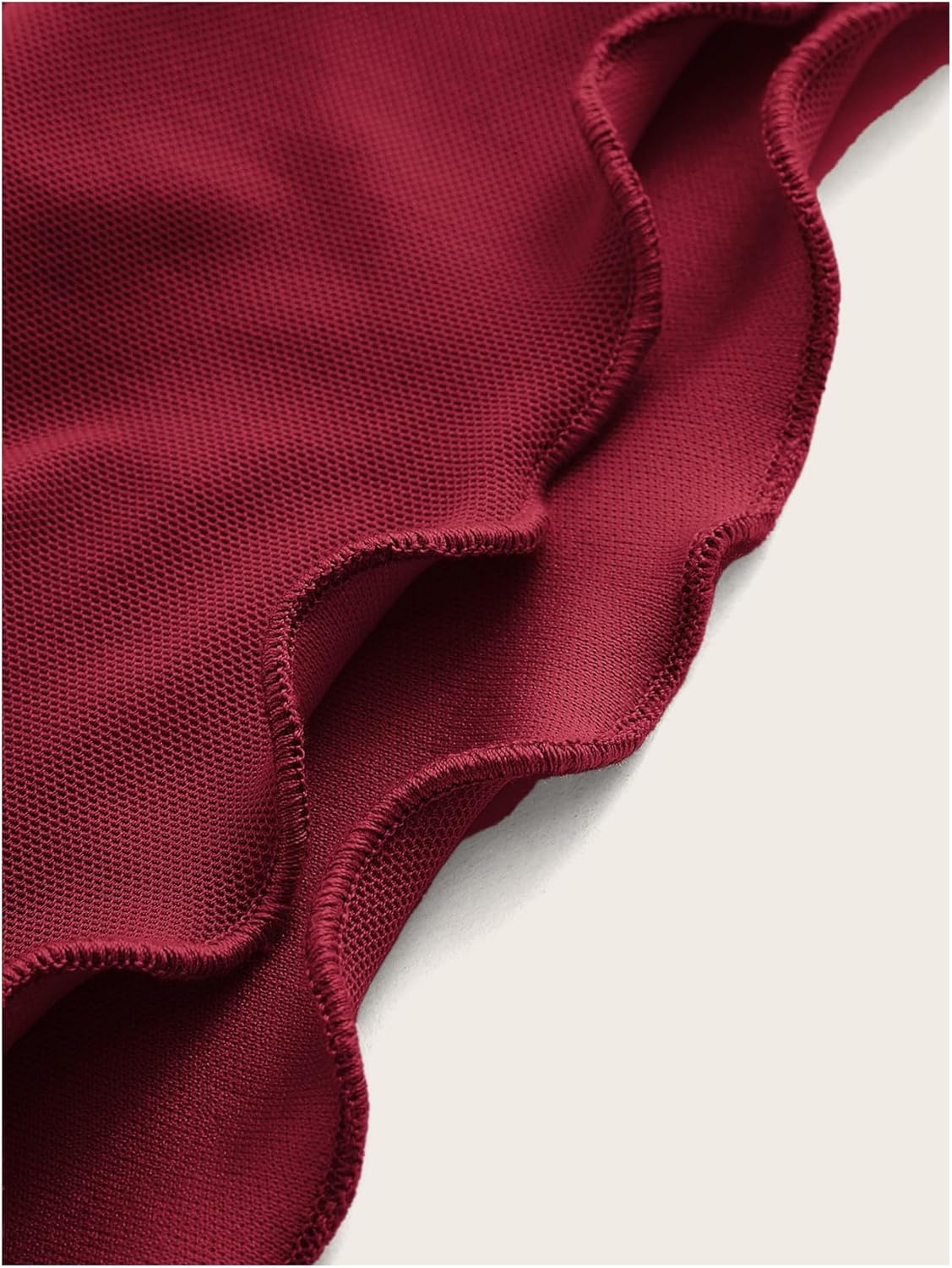 GORGLITTER Women's Bell Sleeve Off The Shoulder Tops Mesh Long Sleeve Ruched Halter Crop Top - Image 4