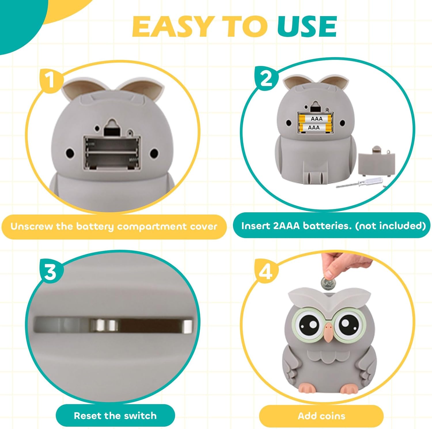 Lefree Owl Digital Coin Bank - Image 11