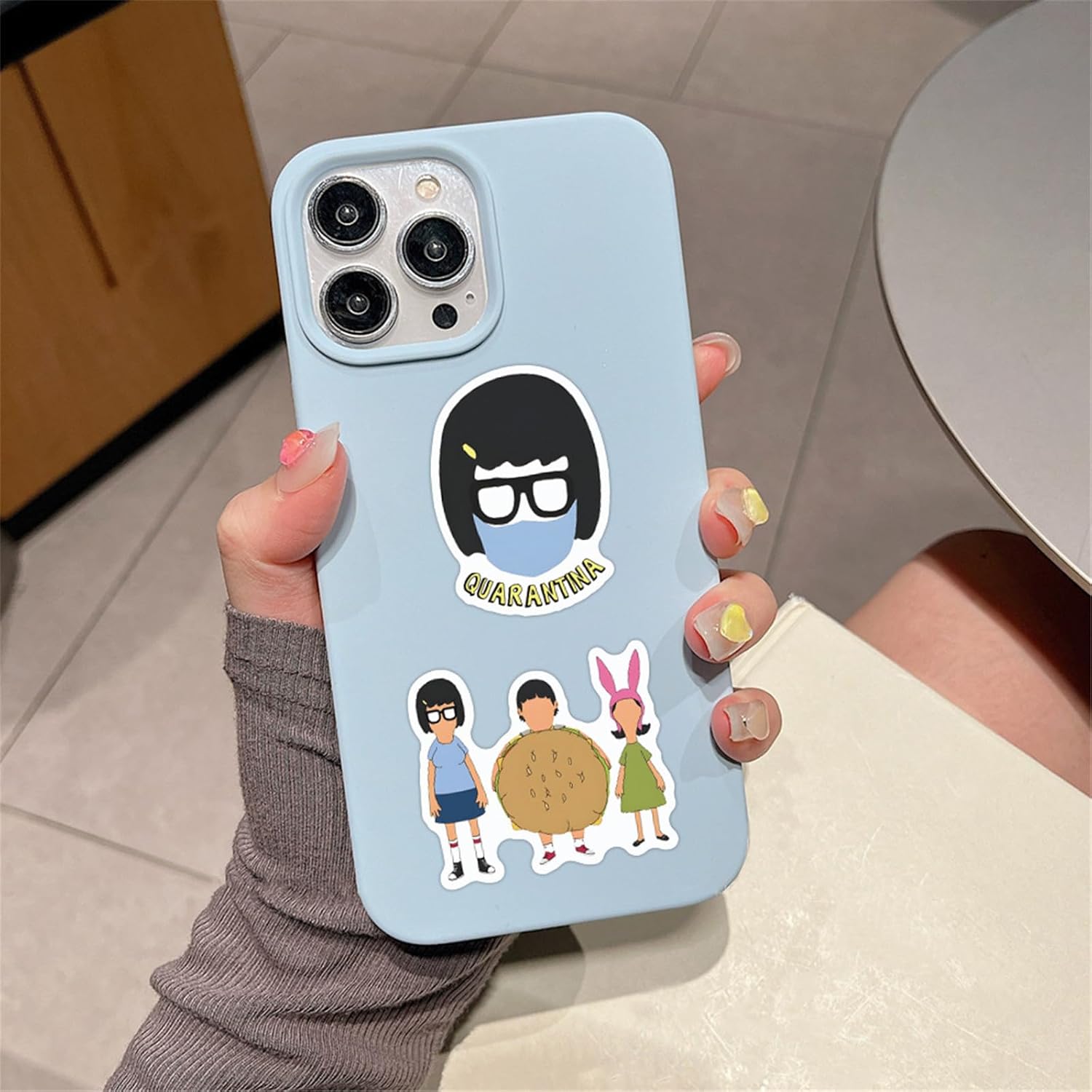 110Pcs Bobs Burgers Stickers Cool Cartoon Movie Stickers, Vinyl Waterproof Sticker for Laptop, Guitar, Water Bottle, Birthday Gifts for Girls, Kids, Teens (Bobs Burgers) - Image 3