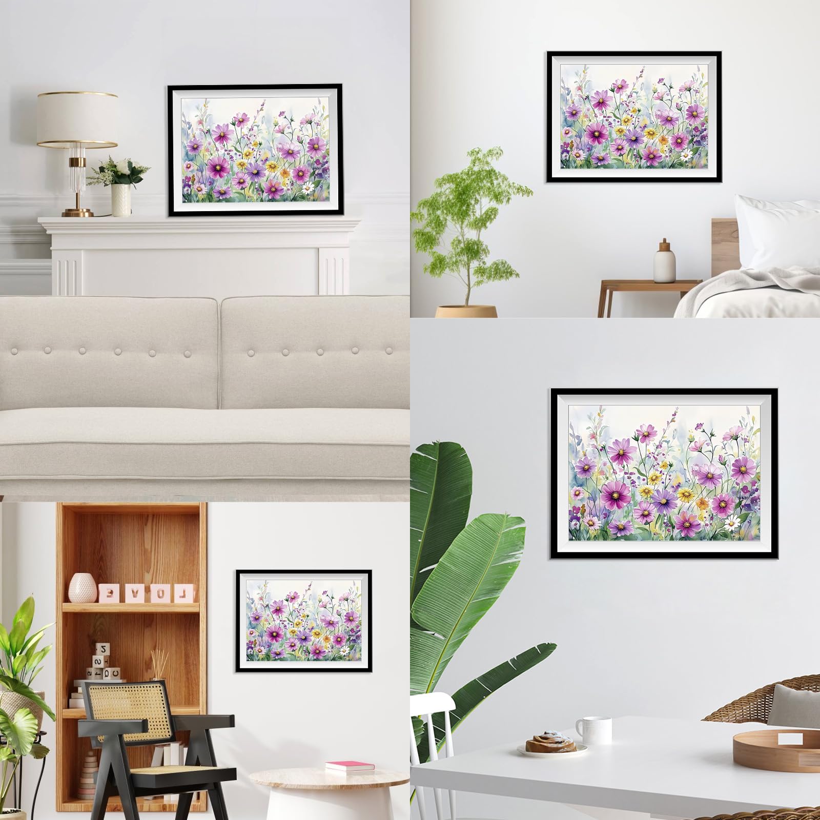 NEWENMO 5D Wildflowers Diamond Painting Kits for Adults,Beautiful Flowers Diamond Art Kits,DIY Full Drill Crystal Embroidery Gifts,Diamond Art Craft,for Living Room Home Wall Decoration-30x40cm - Image 3