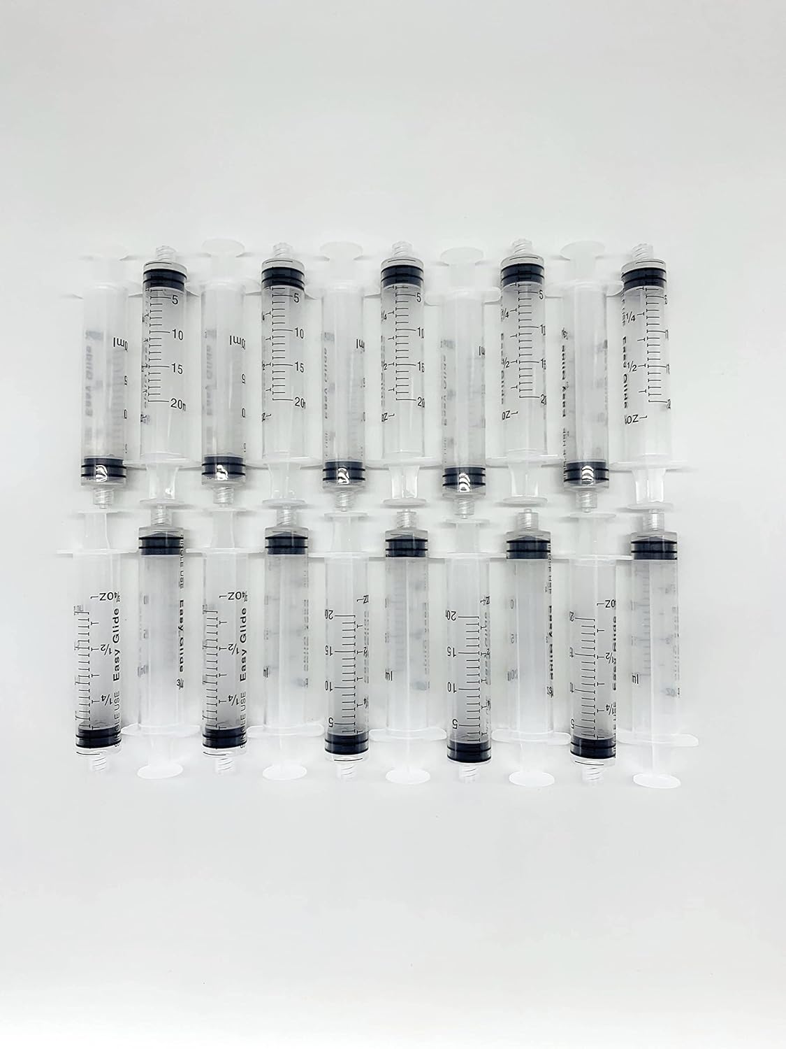20-Pack Plastic Syringes with Luer Lock Tip, Individually Sterile Sealed, No Needle (60ML Luer Lock)