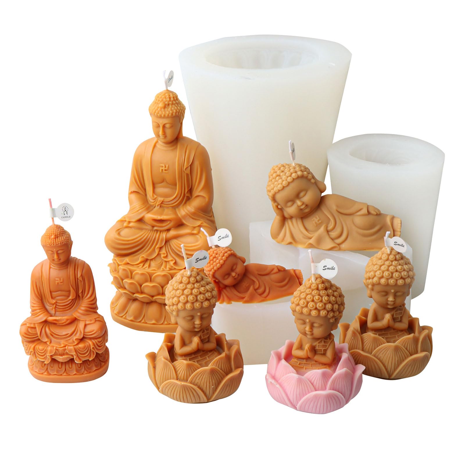Stampo in silicone polimorfico Bodhisattva Stampo per sapone e gesso Stampi Religione Ornamenti in resina epossidica Casting e stampo