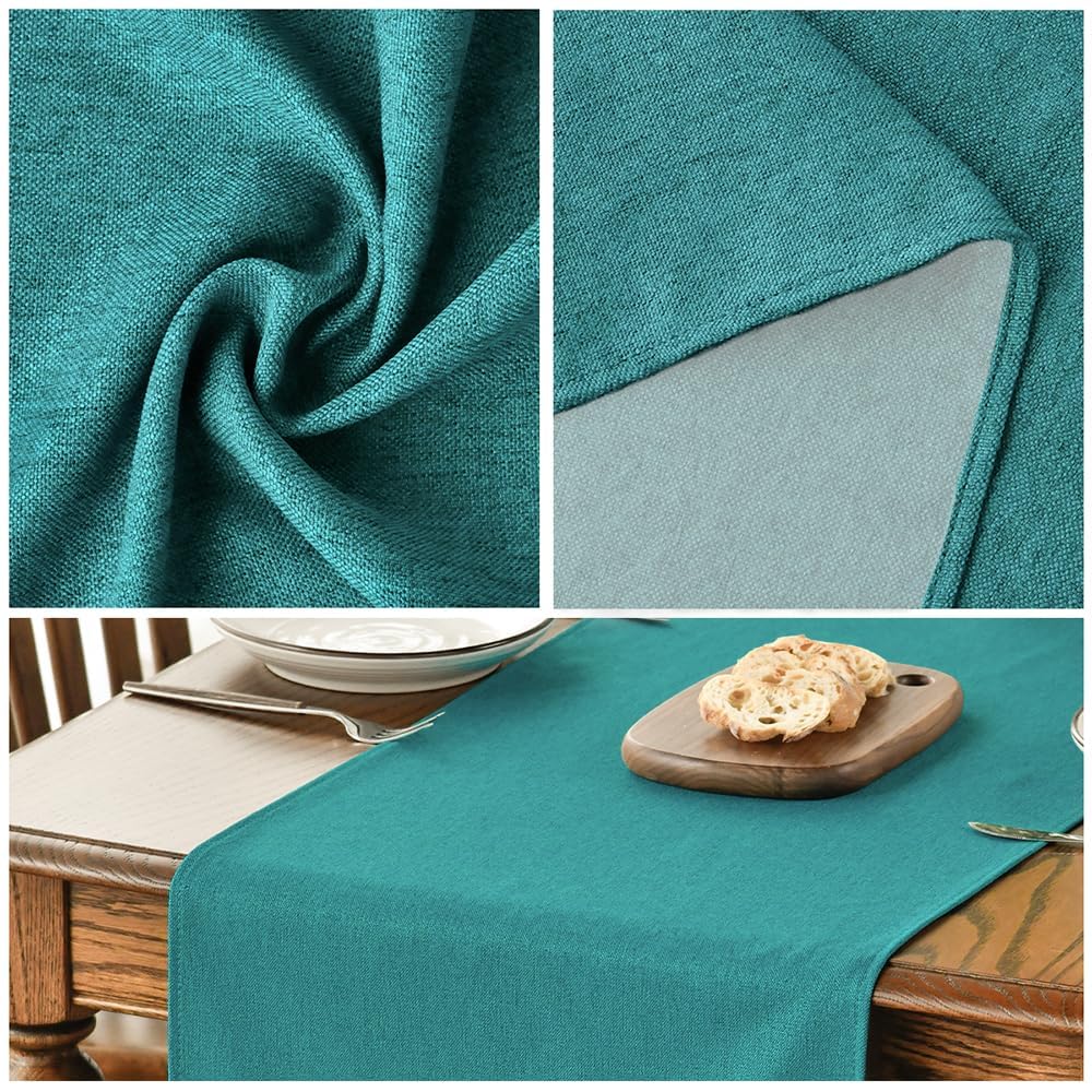 Artoid Mode Aqua Table Runner, Seasonal Fall Winter Machine Washable Kitchen Dining Table Decoration for Home Party Decor 40x180 cm - Image 4
