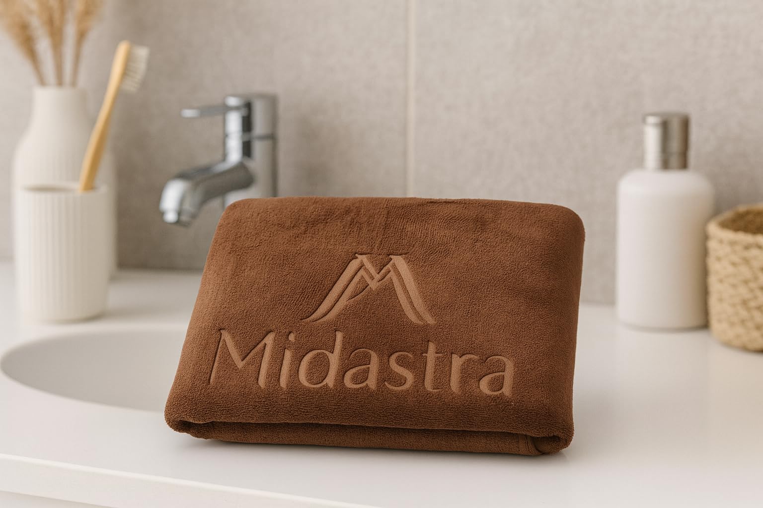 Peach Microfiber Bath Towel - Ultra Soft & Absorbent -16