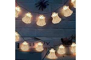 Ghostly Luminance: Halloween Ghost String Lights