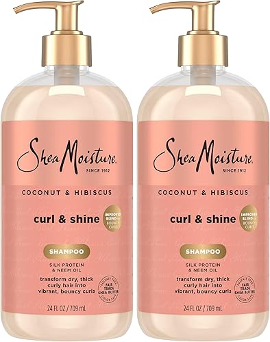 Miniatura 11 de SheaMoisture Champú de coco e hibisco, para cabello grueso y rizado, para limpiar e hidratar, 24 onzas