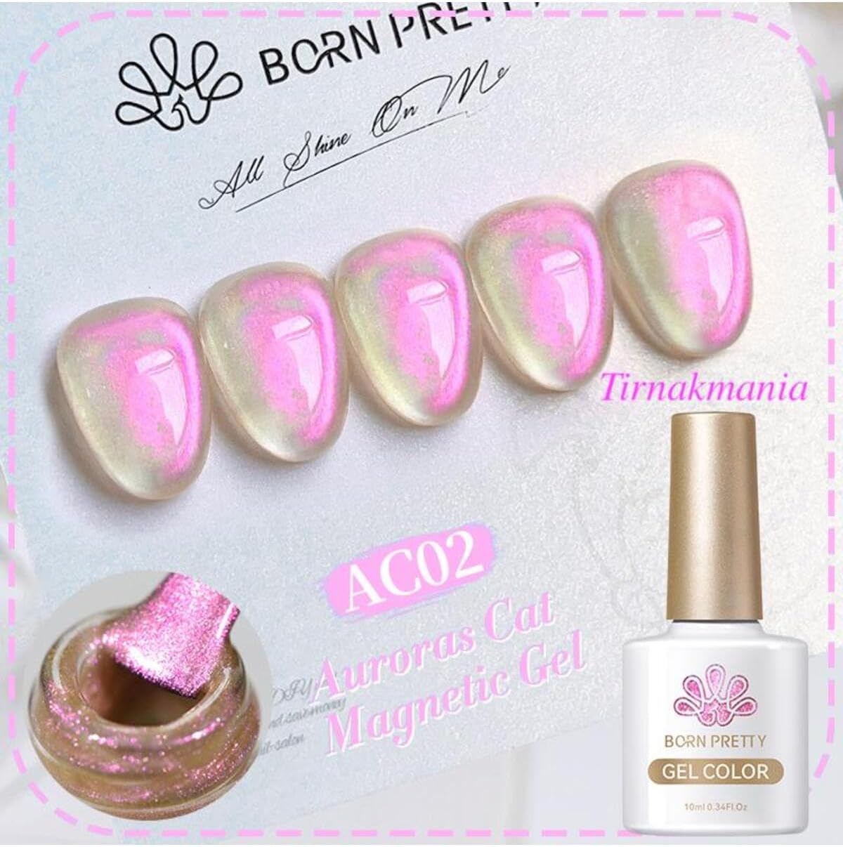 Born Pretty 10 Ml Auroras Kedi Gözü Kalıcı Oje Ac02 (59222) 6049