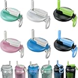 6 Pack Soda Can Lids with Straws,Inspired by Energy Drink Can Colors, Reusable BPA-Free Can Tops for Energy Drink, Soda, Juice, Beer – Fits Standard 12oz/16oz Cans（K01-P6）