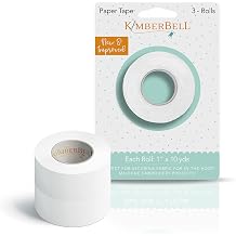 Kimberbell Paper Tape - 3 Rolls, Each 1" x 10 Yds, Sewing & Machine Embroidery, Easy Attachment, No Sticky Residue, Semi-Transparent, Tears Away with Ease