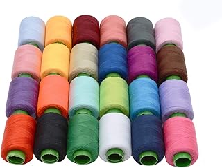Sewing Thread Assortment Coil 24 Colors All Purpose Polyester Thread Spools Kits for Hand & Sewing Machine Embroidery 800 Yard Each
