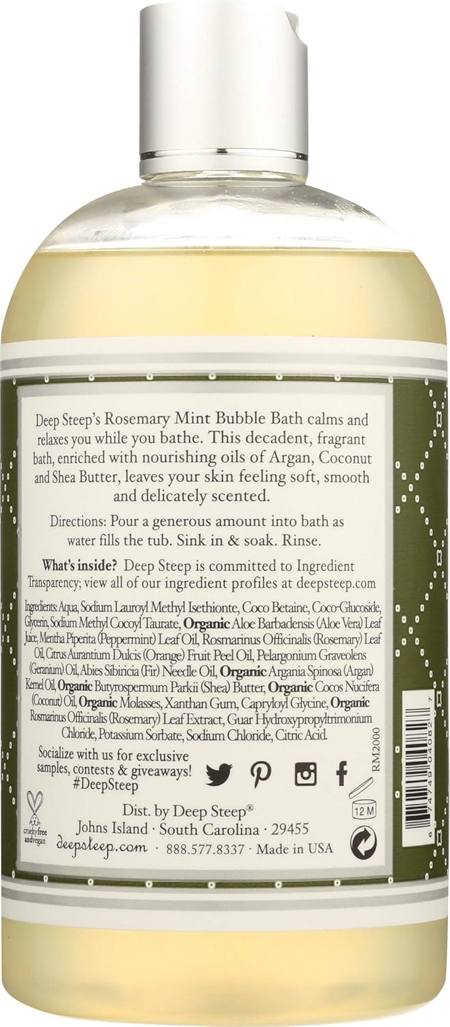 Deep Steep Rosemary Mint Bubble Bath - 17 Fluid Ounces : Beauty & Personal Care