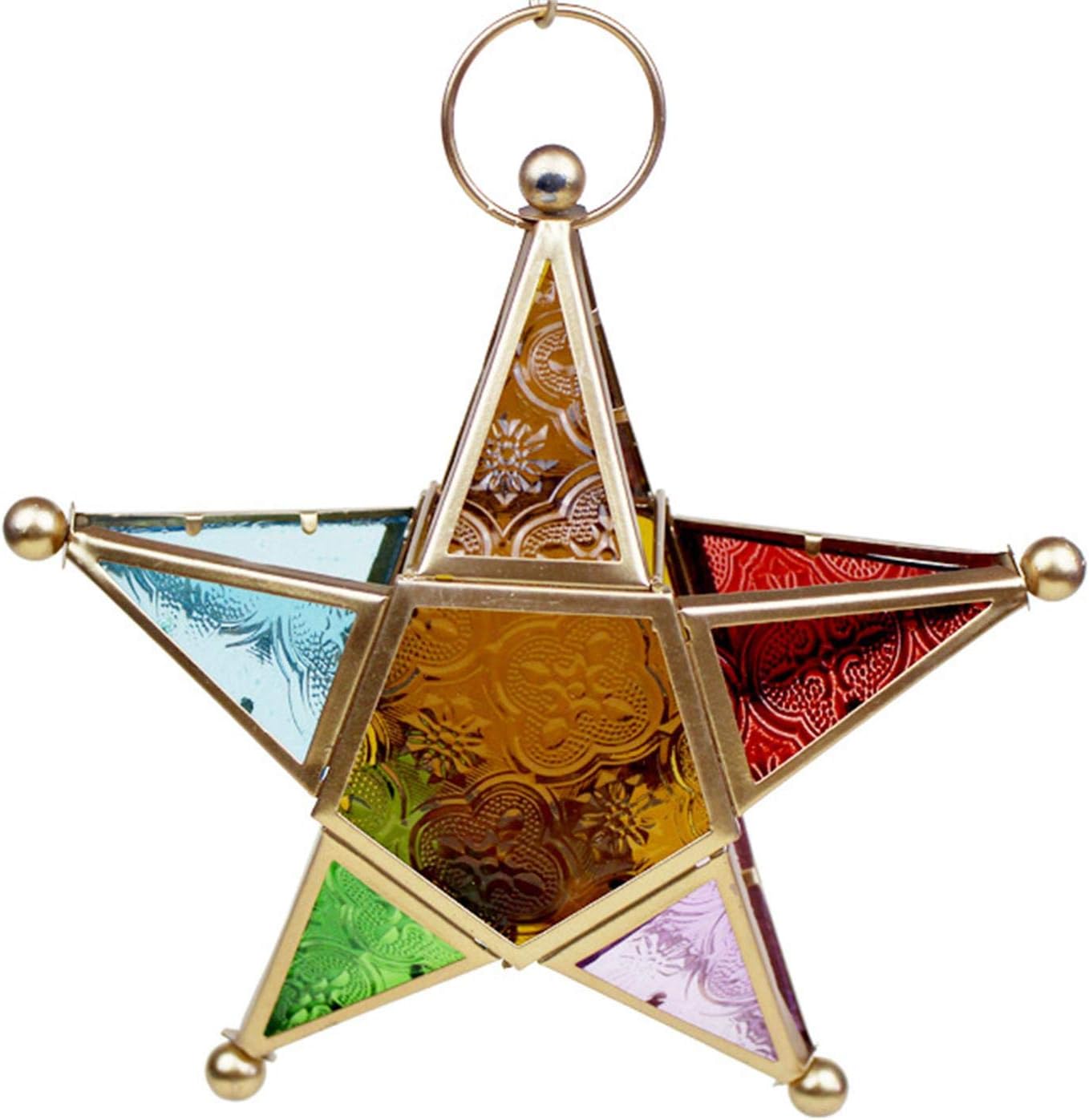 Wall Lamps,Ornaments Decoratio, Wrought Iron Stained Glass Lamp Decoratio, Candle Metal Crafts, Garden Terrace Decoration, Home Waterproof Decorations