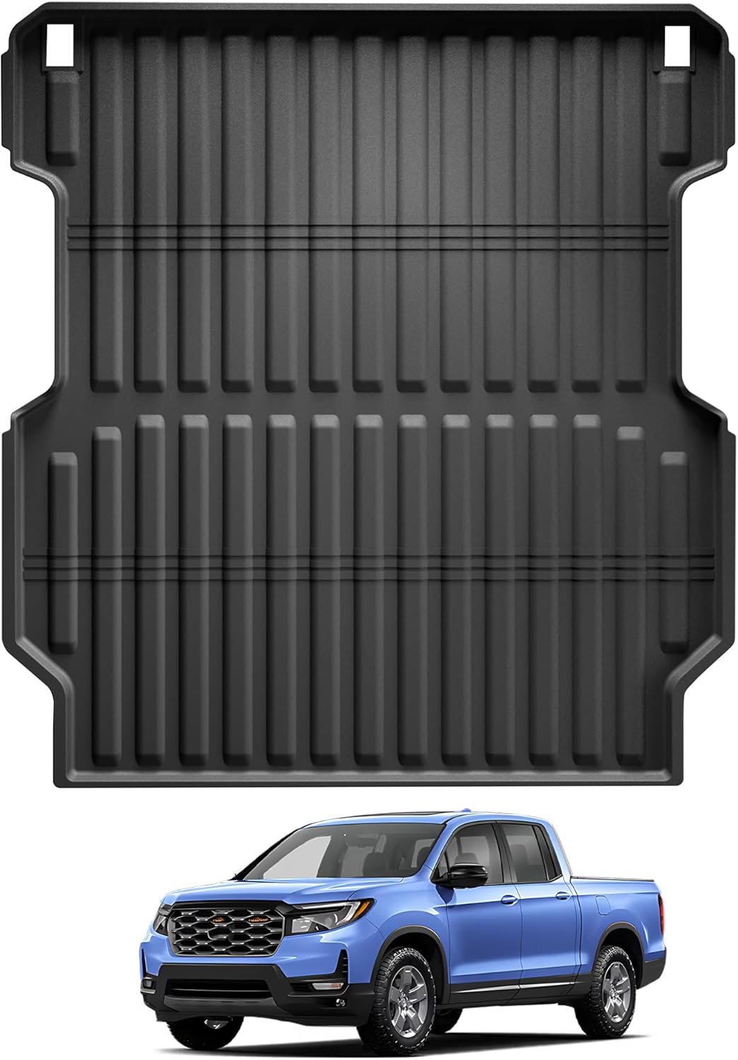 AOMSAZTO 5.3FT Bed Mat Fit for 2017-2026 Honda Ridgeline 5.3FT Truck Bed Liner Heavy Duty TPE All Weather Custom Fit Ridgeline Accessories Upgraded Cargo Mat