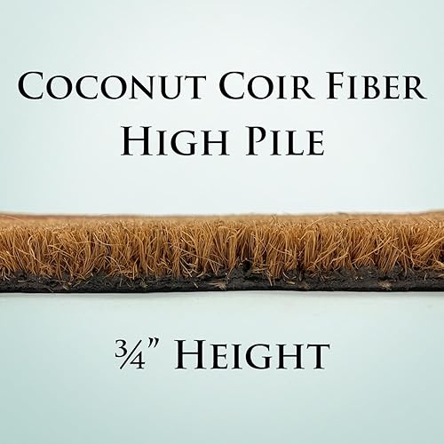 Miniatura 6 de Bicicleta de bienvenida con flores, felpudo de fibra de coco natural, parte trasera antideslizante